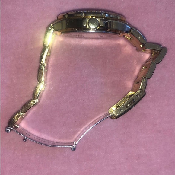 Guess Brand gold blinged out watch. Perfect! Date - Picture 3 of 3